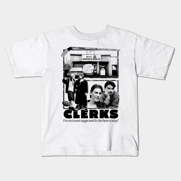 Clerks  / 1990s Fan Design Kids T-Shirt by DankFutura